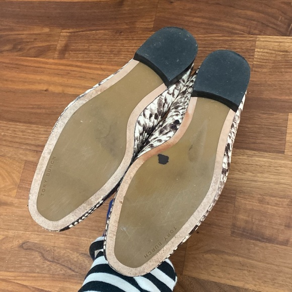 Tory Burch Kira Elastic Heel Snake Python Print Loafers Flats Shoes 8 - Picture 4 of 9